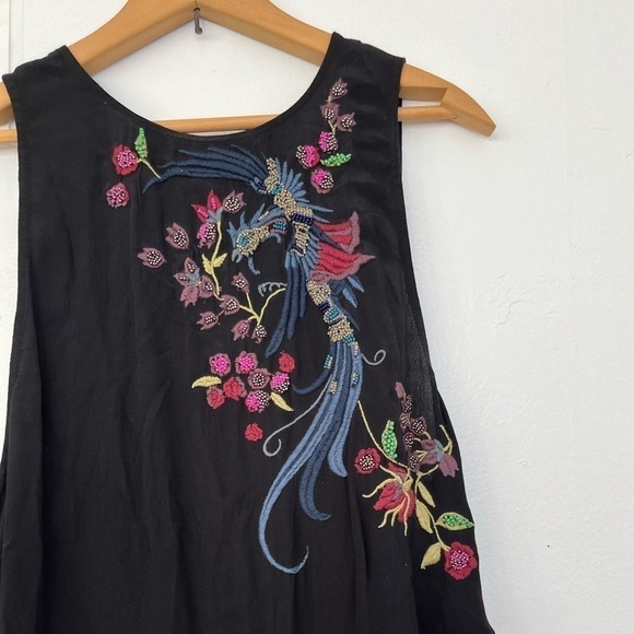 Free People Sleeveless Embroidered Blouse with Tassels - Picture 5 of 6